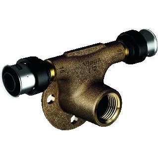 Afbeelding van Viega Smartpress T muurplaat brons 20 mm x 1/2&quot; bi.dr. pers