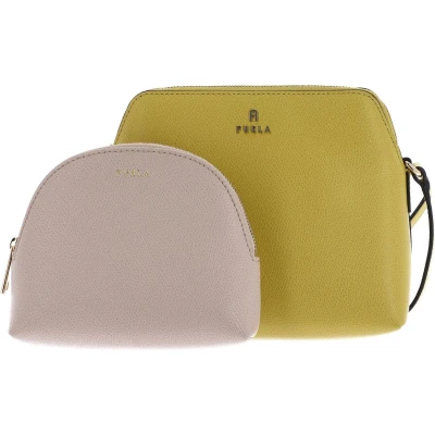 Afbeelding van FURLA Schoudertas Ares Camelia Mini Crossbody Honey + Ballerina i Geel