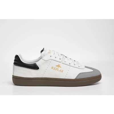 Afbeelding van Replay Pyper Double Sneakers laag, Dames, Maat: 41, White/grey/black Leer en imitatieleer