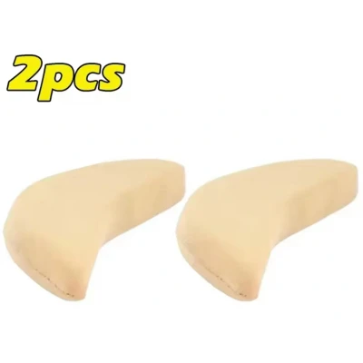 Afbeelding van (2 stuks) Beige Zachte teenplug Dames Hoge hak Pijnbestrijding Inzetstuk Schoen Palmkussen Teen Front Filler Spons Voorvoet Pad Verstelbare maten Inlegzolen
