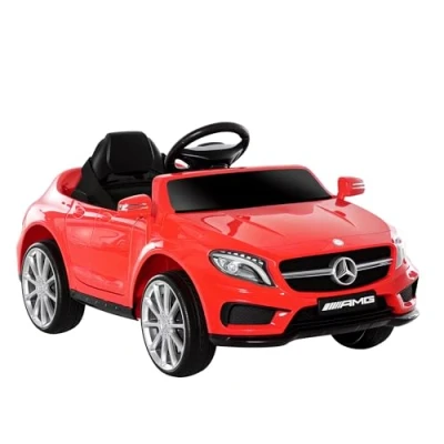 Afbeelding van Elektrische auto kinderen 6 V 7 km/u max. afstandsbediening geluidseffecten + lichteffecten Mercedes GLA AMG rood