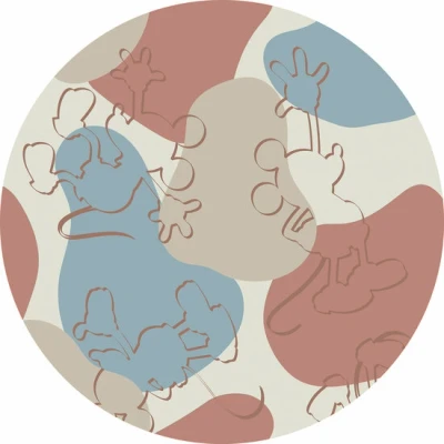 Afbeelding van Komar Wandfolie Mickey Terra Bubbles 125 x cm (breedte hoogte), rond en zelfklevend (1 stuk)