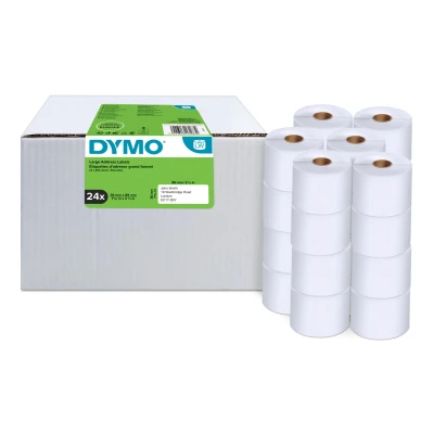 Afbeelding van Dymo 13187 (S0722390) Etiket Zwart op wit (36 mm x 89 mm) 24 rollen