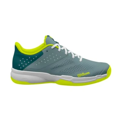 Afbeelding van Wilson Heren KAOS Stroke 2.0 Tennisschoen, Stormy Sea/Deep Teal/Veiligheid Geel, 12.5 UK, Sea Deep Teal Veiligheid 48 EU