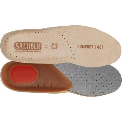 Afbeelding van Saluber inlegzolen Comfort met PORON schokdemping en echt leer Goede Medium voetboogondersteuning Schoenmaat: 47