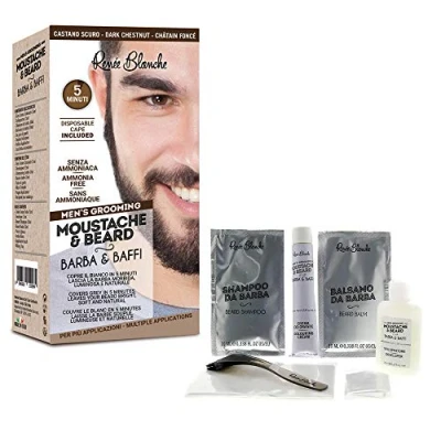 Afbeelding van Renee Blanche kleuring voor baard en snor, vloeibaar, zonder alcohol, kleur donkerbruin, 1 x 20 ml