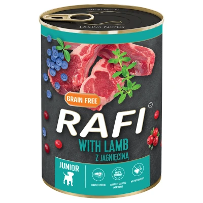 Afbeelding van 24x400g RAFI Junior Paté met Lam, Cranberry en Bosbes hondenvoer nat