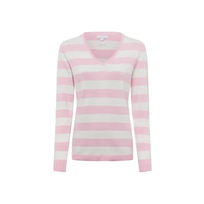Afbeelding van brookshire Trui, Dames, Maat: Small, Weiß rosa