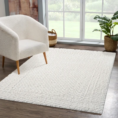 Afbeelding van Vloerkleed Focus Uni Hoogpolig Fluffy Scandinavisch Creme Rechthoek Polypropyleen 160x230 cm