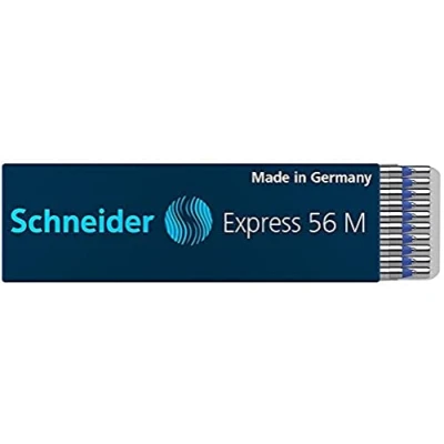 Afbeelding van 20x Balpenvulling Schneider tbv 4 kleuren balpen blauw medium