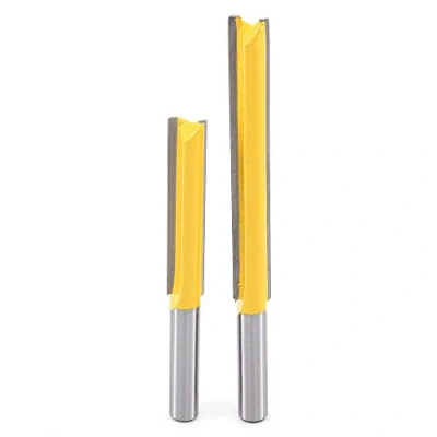 Afbeelding van DingGreat 2Pcs 8Mm Schacht Extra Lange Rechte Router Bit 2&quot;/3 &quot;Fluit Lengte Trimmen Cutter Voor Houtbewerking