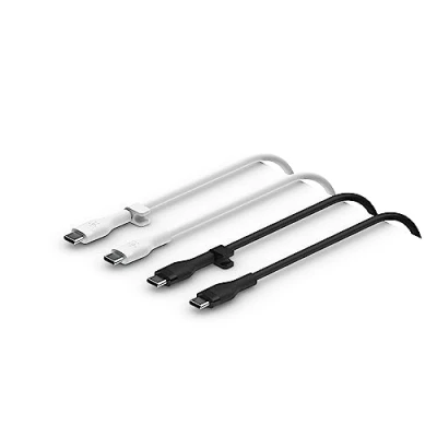 Afbeelding van Kabel USB C Belkin Zwart/Wit (2 Stuks)