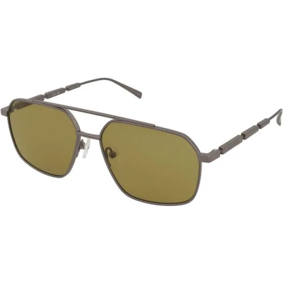 Afbeelding van Alexander McQueen Uomo AM0477S 003 Occhiali da sole Metallo Rutenio Verde Pilot