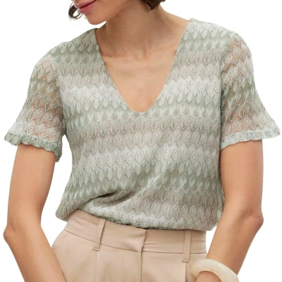 Afbeelding van VERO MODA Top Dicte Groen/dessin XS
