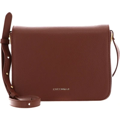 Afbeelding van COCCINELLE Leren Schoudertas Lea Crossbody Bag Brule Bruine