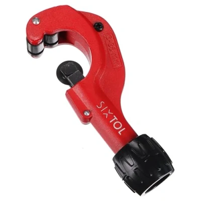 Afbeelding van SIXTOL PIPE CUTTER 35 buissnijder met ontbramer, nauwkeurige pijpsnijder, 3 mm, voor koper, aluminium, messing, staal, roestvrij kunststof, robuust materiaal, compact en gemakkelijk te