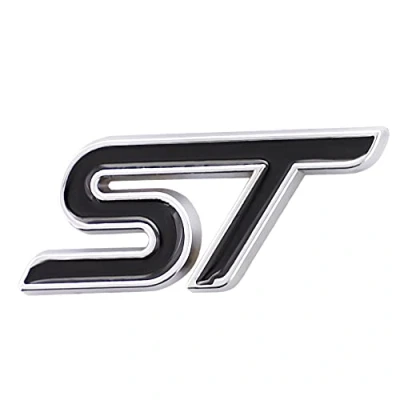 Afbeelding van 1 stuks ST Embleem Auto Sticker Van Toepassing op Body Bagage en Andere Items Accessoires (zwart zilver)