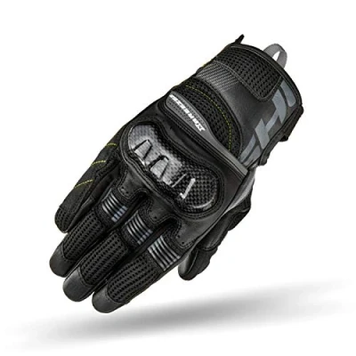 Afbeelding van SHIMA X BREEZE 2 BLACK, zomer heren mesh korte motorhandschoenen (zwart, L)