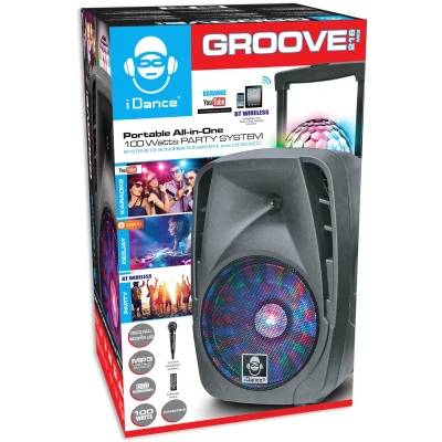 Afbeelding van iDance Audio Groove 216 bluetooth speaker met RGB LED discoshow en discobal