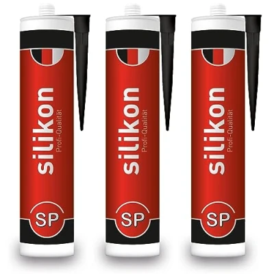 Afbeelding van Sanitair siliconen, 310 ml cartridge, zwart, voegenafdichtmiddel voor badkamer, douche, keuken, waterdicht, met beschermend effect, schimmelbestendig, UV en weerbestendig (3)