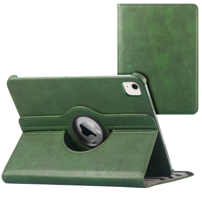 Afbeelding van iPad Air 13 inch (2024) M2 Hoes: iMoshion 360 Draaibare Bookcase Groen Kunstleder Tablet Hoezen