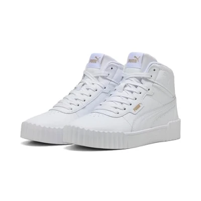 Afbeelding van PUMA Carina 3.0 Mid Dames Sneakers White Gold