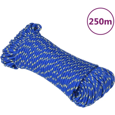 Afbeelding van vidaXL Boottouw 3 mm 250 m polypropyleen blauw