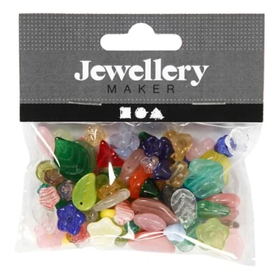 Afbeelding van Creativ Company Glazen Kralen Divers Bladeren en Bloemen, 60 gram