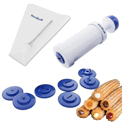 Afbeelding van StarBlue Churrera Churro Maker &amp; Filler Set Gemakkelijk Piping Nozzle Tool voor Frituren Gevulde Churro, SB A818
