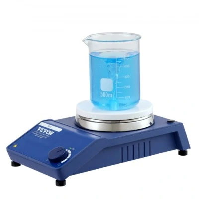 Afbeelding van VEVOR Magneetroerder, 0 1500 omw/min roerplaat met instelbare snelheidsknop, 20 l plaatmixer set, roerstaaf inbegrepen