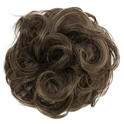 Afbeelding van CAISHA XL Haarstukje Haarwokkel Bruids Kapsel Opgestoken Volumineus Gekruld Knoet Brunette Mix G18E