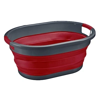 Afbeelding van Westmark Wasmand opvouwbare wasmand, ruimtebesparend en praktisch, handgrepen, geschikt voor opbergdoeleinden of als organizer, ideaal Tiny Living 24 liter