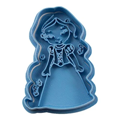Afbeelding van Cuticuter Rapunzel Chibi prinses uitsteekvorm, blauw, 8 x 7 1,5 cm