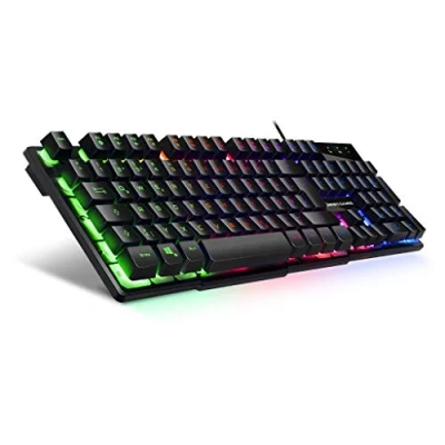 Afbeelding van EMPIRE GAMING PC Tastatur K300 QWERTZ 105 halbmechanische Tasten, davon 19 Anti Ghosting 12 Multimedia Shortcuts, LED RGB Rückbeleuchtung