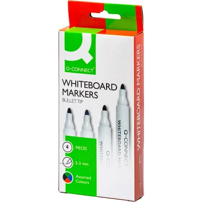 Afbeelding van Viltstift Q Connect whiteboard rond assorti