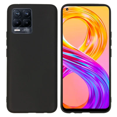 Afbeelding van Realme 8 Pro Hoesje Siliconen en TPU (zacht) iMoshion Softcase/Backcover Zwart Telefoonhoesje