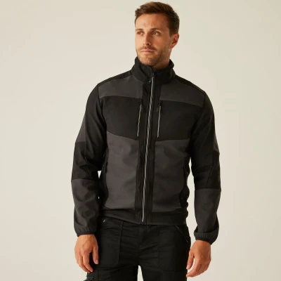 Afbeelding van Regatta E volve Unisex 2 Layer Softshell Jacket RG753 Mineral Grey/Ash (Heather)