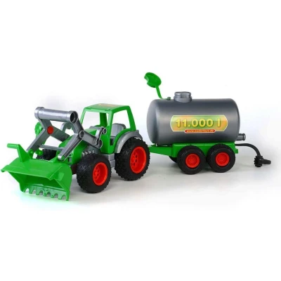 Afbeelding van Cavallino Toys Tractor met Voorlader en Tanker