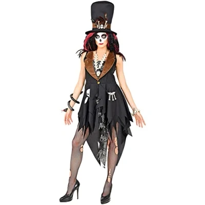 Afbeelding van Widmann Kostuum Voodoo priesteres, jurk, heks, carnavalskostuums, Halloween