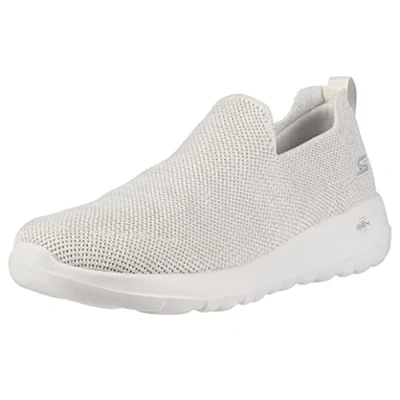 Afbeelding van Skechers Heren Go Max atletische Air Mesh Slip op wandelschoen Sneaker, Gebroken Wit, 43 EU