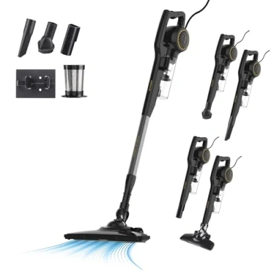 Afbeelding van Taurus Homeland Endless 3 in 1 steelstofzuiger, 600 W, handstofzuiger en lancestofzuiger, 6 m kabel, cycloonstofzuiger, geschikt voor alle oppervlakken, zwart