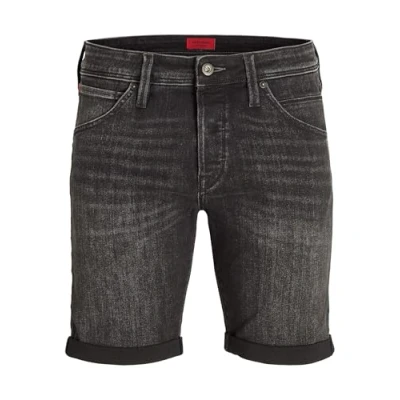 Afbeelding van Jack &amp; Jones Jjirick Jjfox Jeansshort, Heren, Maat: XS, Black denim