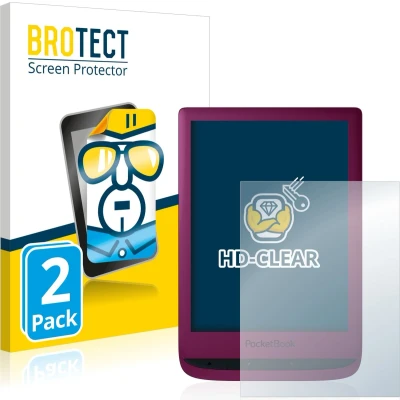 Afbeelding van BROTECT Screenprotector voor PocketBook Touch Lux 5 Folie Beschermfolie transparant (2 Stuks)