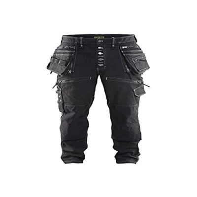 Afbeelding van Blåkläder X1900 Werkbroek Baggy Denim Stretch 1999 Zwart Maat 46 (S)