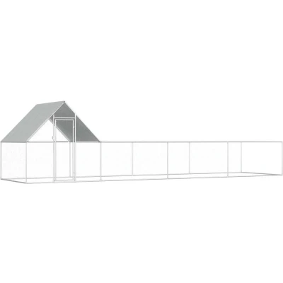 Afbeelding van vidaXL Kippenren 8x2x2 m gegalvaniseerd staal