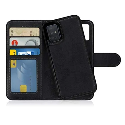 Afbeelding van MyGadget Flip Case Mobiele Telefoon Cover voor Samsung Galaxy A71 Magnetische in Synthetisch Leer Up PU kaartsleuf Beschermende Portemonnee Krasbestendig Hoesje Zwart