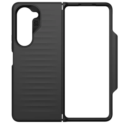 Afbeelding van Samsung Galaxy Z Fold 5 Hoesje Kunststof Gear4 Backcover/Hardcase Zwart Telefoonhoesje Shockproof/Valbescherming