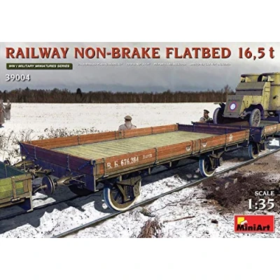 Afbeelding van 1:35 MiniArt 39004 Railway Non Brake Flatbed 16,5 T. Plastic Modelbouwpakket
