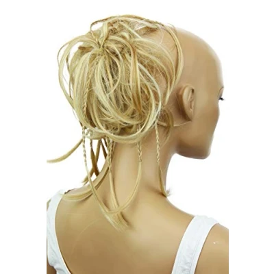 Afbeelding van CAISHA XXL Haarstukje Haarwokkel Bruids Kapsel Opgestoken Volumineus Golvend Knoet Blonde Mix G20D