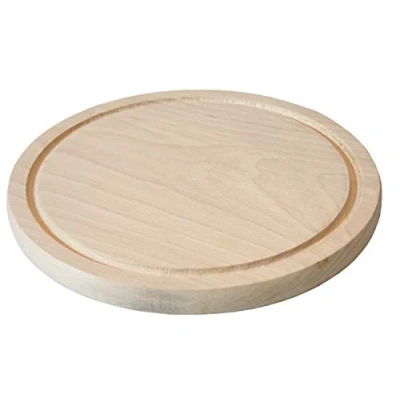Afbeelding van EFO Ronde snijplank houten plank hout hakplank serveerplank van beukenhout diameter 20 cm